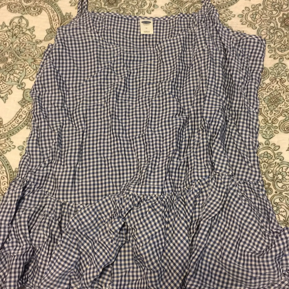 Blue and White Plaid Tank